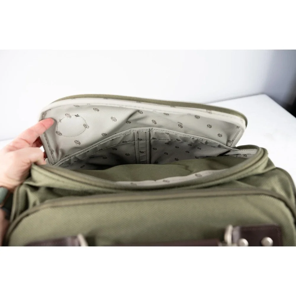 American‎ Tourister Carry On Bag Olive Green Excellent Travel Messenger